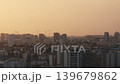 Lima skyline with construction cranes at sunset 139679862