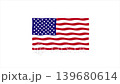 Waving United States Flag Animation on White Background patriotic button symbol Loop  139680614