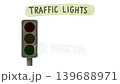 Traffic lights infographic with cute hand-drawn style, Educational animation explaining red light for stop, yellow for get ready to stop, and green for go. Ideal for kids learning 139688971