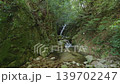 緑に囲まれた岩肌を流れ落ちる清らかな滝と透明な滝つぼ（佐賀県鳥栖市・御手水の滝） 139702247