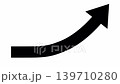 An animation of a black arrow curving upwards at an angle (on a white background). 139710280