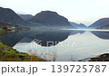 Panoramic View of Lustrafjord with Mountain Reflections in Skjolden Norway 139725787