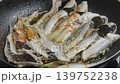 Close up of Sardine fish frying in an oil pan  139752238