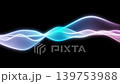 Neon wave. Technological background. Gradient from dots . 139753988