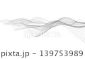 Technological background. Wave drawing of lines. Abstract wave on white background. Gradient from dots . 139753989