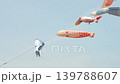 空を泳ぐ鯉のぼりの風景 139788607