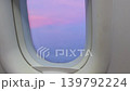 solo travel and transportation concept with see city and beautiful sky from airplane window 139792224