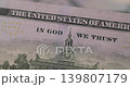 American one Hundred dollar cash Banknotes, authentic American money close-up with bill details 139807179