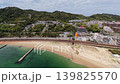 神戸市須磨海岸の沖合上空　西国街道と山陽本線　一ノ谷合戦の浜　 139825570