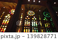 西班牙Sagrada Familia彩色玻璃 139828771