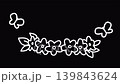 手描き風の花冠と蝶々のアニメーション。 139843624