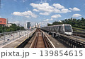 從無人城市鐵路正面拍攝的畫面 從無人城市鐵路正面拍攝的畫面 139854615