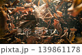 Black tea leaves brewing in hot water. Shot on super slow motion camer. 139861178