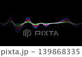 Wave impulse. Technological background. Abstract wave . Gradient from dots . 139868335