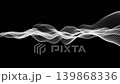 Technological background. Wave drawing of lines. Abstract wave . Gradient from dots . 139868336