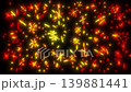 Bright small flashes ignite on a black background. 139881441