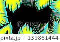 Dynamic tropical plants in neon colors on a black background. 139881444