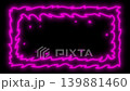 Neon fire frame on a black screen. 139881460