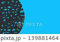 Circular appearance of black woven lines texture on a blue background.  139881464