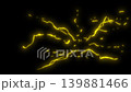 Electric shock transition animation on a black background.  139881466