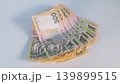 Hryvnia money background, rotating pile of money video footage 139899515