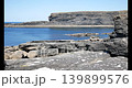 Rocks and cliffs and ocean, 4K video footage background 139899576