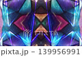 Abstract kaleidoscopic faceted crystal mandala with colorful prism symmetry and glowing gemstone center 139956991