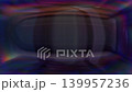 Abstract purple teal rounded rectangular frame background with chromatic blur, neon glow and soft sci-fi distortion 139957236