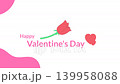 animation of the text happy Valentines day with a red rose and heart symbol. Love day and affection. Combination of red and pink colors. Love and affection theme. Simple animation. Motion graphic 139958088