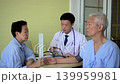 Asian senior couple check up with doctor at hospital longevity care medical trend  139959981