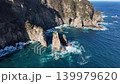北山崎の断崖絶壁（空撮） - 岩手県下閉伊郡田野畑村,日本 139979620
