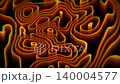 Liquid patterns animation with smooth fluid shapes and glowing orange contours on a black background. Psychedelic topographic waves for music visuals and art performances. Seamless loop 4K 60fps 140004577