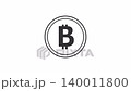 3D モノクロ ビットコイン ラインアート スピン回転 ループ 白背景からアルファチャンネルへ 140011800