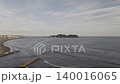 Footage of descending Enoshima Island at Kugenuma Beach Footage of descending Enoshima Island at Kugenuma Beach 140016065
