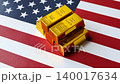 Gold bars or ingots as a tool for balance, financial investment, and savings. Gold bars 140017634