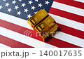 Gold bars or ingots as a tool for balance, financial investment, and savings. Gold bars 140017635