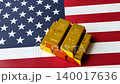 Gold bars or ingots as a tool for balance, financial investment, and savings. Gold bars 140017636