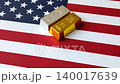 Gold and silver bullion or ingots as metals for bank storage, investments. Gold and silver bars 140017639