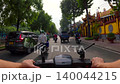 POV timelapse scooter ride through busy streets of Ho Chi Minh City with motorbikes, traffic and local businesses. Everyday urban life in Vietnam. 140044215