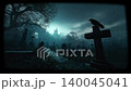 一段以8毫米膠片風格拍攝的西部墓地噪音循環視頻 140045041