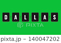 Dallas City Name In Airport Billboard Style on green screen background 140047202