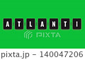 Atlanta City Name In Airport Billboard Style on green screen background 140047206