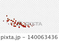 Cute strawberry particles that disappear midway, 5 types, straight lines, curves, and waves, alpha channel 140063436