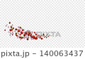 Cute strawberries and stardust particles that disappear midway, 5 types, straight lines, curves, and waves, alpha channel 140063437