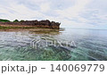 Half-submerged shot: A beautiful split-image capture of the sky and the green seabed simultaneously, with the water's surface acting as the boundary. 140069779