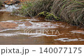 water running Through mossy rock 140077175