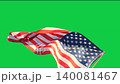 seamless looping of slow motion realistic American flag waving smoothly in the wind against on chroma key green screen background for patriotic projects, Independence Day celebrations, Memorial Day 140081467