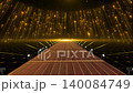 the award ceremony stage backdrop is illuminated by flashing lights 140084749