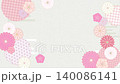 [Loop] Pale pink spring Japanese pattern background, chrysanthemum and hemp leaf pattern frame 140086141