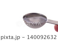 A clear liquid filled in a metal spoon 140092632